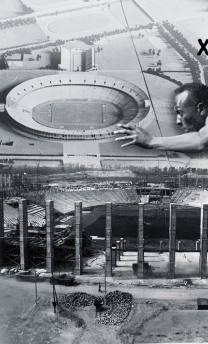 Bau des Olympiastadion Berlin